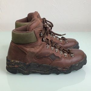 Timberland Camouflage chukka Brown leather lace up hiking ankle boots SZ 7 EUC